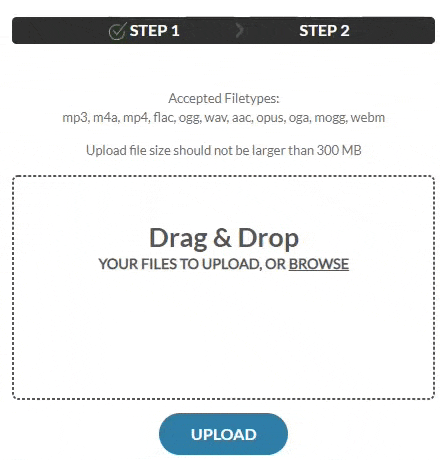 Drop and Drag your file