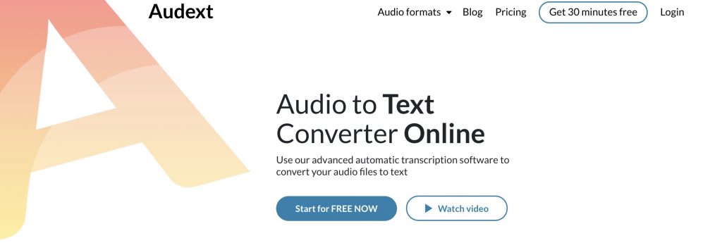 Audext audio to text